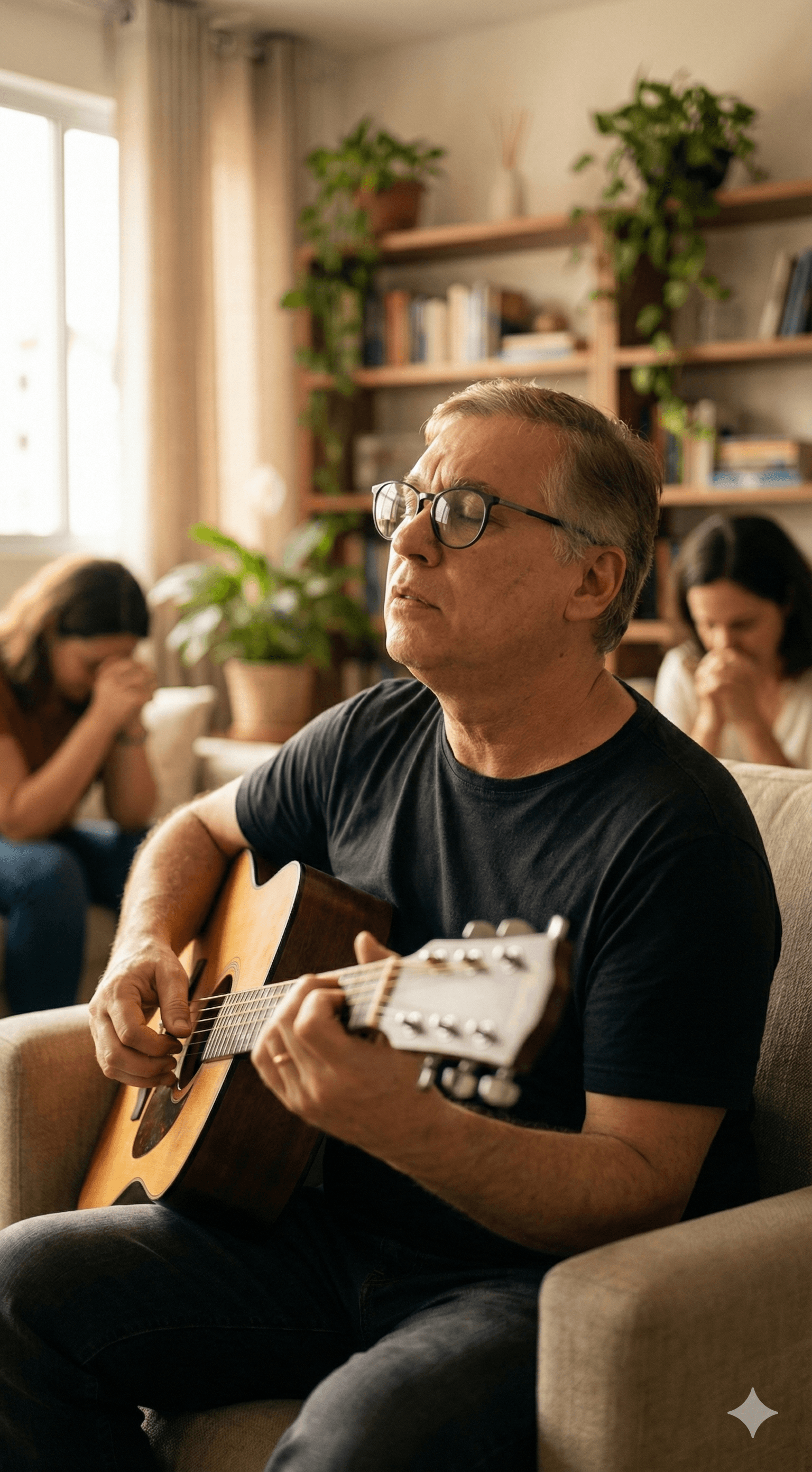Pastor Ricardo em momento íntimo de adoração